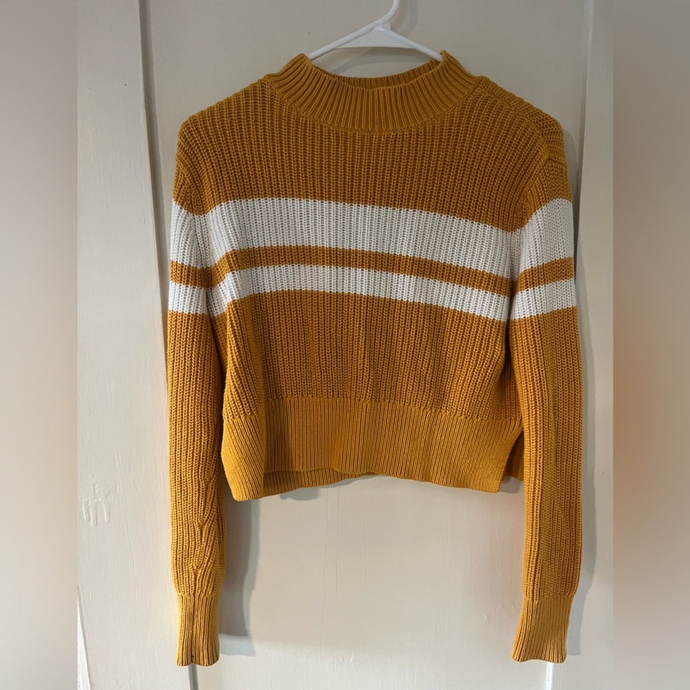 Pumpkin striped sweater